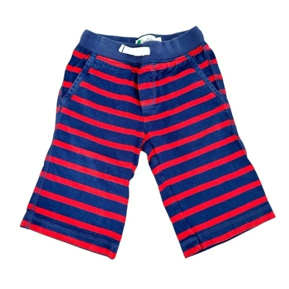Mini Boden Red and Blue Striped Kids Shorts